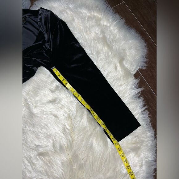 Tesori Black velvet 1 button cardigan sz large - Picture 6 of 6